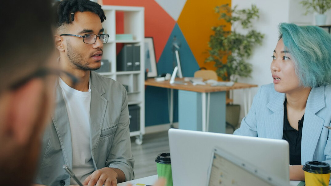 diverse business team planning